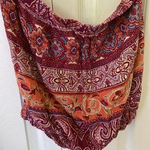Forever 21 Red Boho Tube Top